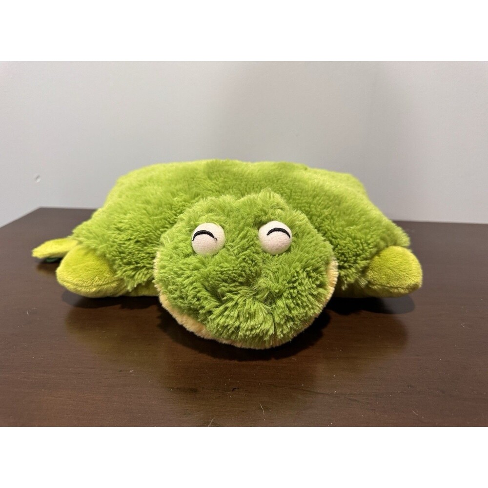 Pillow Pet Pee-Wees FROG 2010 12" x 11" Stuffed Plush Toy Animal
